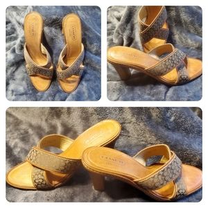 Coach Dede Heeled Sandals / Slide Ons / Mule